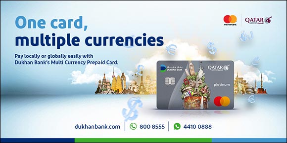 Dukhan Bank Adds Multi Currency Mastercard Prepaid Card to its Cards Portfolio